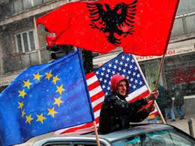 Siptarska EU USA zastava
