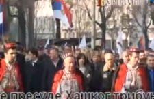 Протест удружења Срба из Крајине (видео)