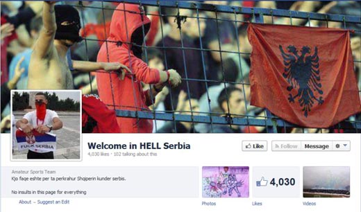 Шиптари направили фејсбук страницу „Welcome in HELL Serbia“ којом се позива на убијање Срба и насиље према њима