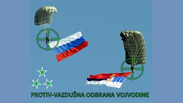 На Фејсбук страници „Slobodna Vojvodina“ постављена слика на којој „Vojvodjanske brigade reaguju na srbijansko-ruski vazdusni desant na Srem“