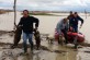 Farmers transport sheep after heavy rain swelled the Vjosa River that flooded their village of Darzeze, Fier district, 115 kilometers (70 miles) south of capital Tirana, Monday, Feb. 2, 2015. Floods caused by heavy rains over the last days have hit southern Albania, forcing the evacuation of hundreds of villagers after rivers flooded thousands of hectares (acres), hundreds of homes and many roads. Many areas in southern Albania had no power or water. Police urged residents to cancel travel plans and more intense rain was forecast to hit over the next few days.  No casualties were reported.(AP Photo/Hektor Pustina)