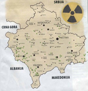 На КиМ 113 места гађано  са уранијумским бомбама