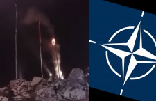 ЦГ: Запаљена застава НАТО на Цетињу / ВИДЕО