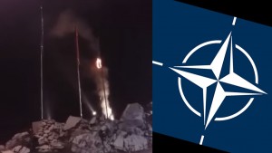 NATO zastava gori Cetinje kolaž