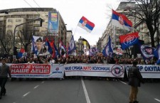 Велики протест против НАТО-а у центру Београда (фото)