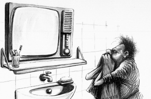 TV ogledalo karikatura