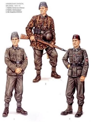 Handžar divizija uniforme ilustracija