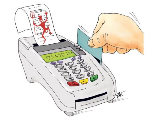 ђаво и кредитне картице - илустрација