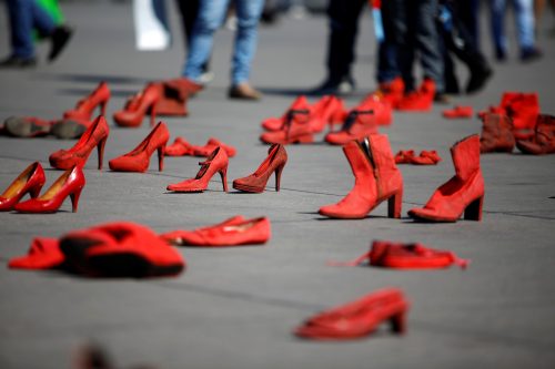femicide-protest-red-shoes-