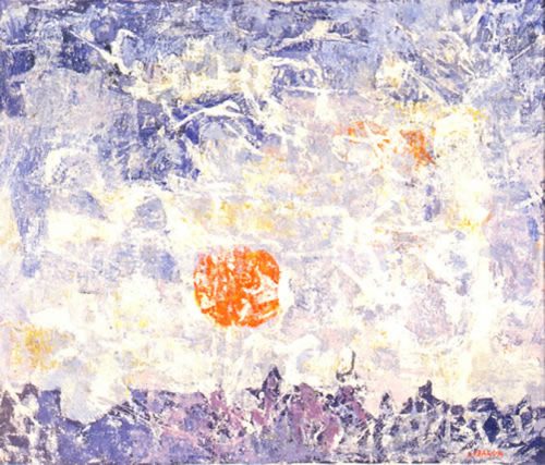 Петар Лубарда: Јутро (поглед с Ловћена), 1958, уље на платну, 96,5×113,5cm, Народни музеј Црне Горе, Цетиње