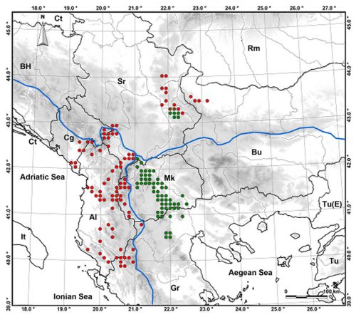 Paleoendemic species of the monophyletic genus Ramonda (R. myconi, R. serbica and R. nathaliae) are the remnants of the Tertiary tropical and subtropical flora in Europe.