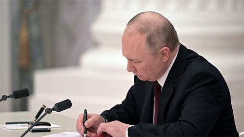 Владимир Путин потписао указ о признању Доњецке и Луганске Народне Републике, као и „споразуме о сарадњи и пријатељству са отцепљеним територијама“