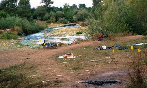 Место где су убијена и рањена српска деца на Бистрици 13. августа 2003.