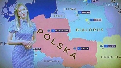 Пољска телевизија објавила мапу у коју је укључила девет области на западу Украјине